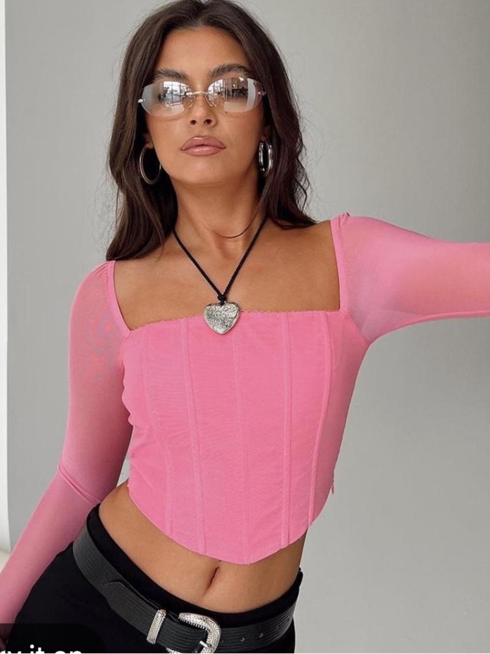 Princess polly pink long sleeve